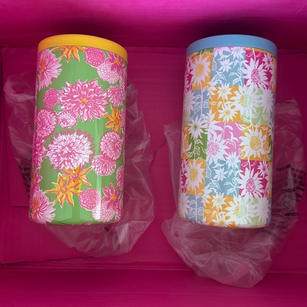 NWT Lilly Pulitzer insulated slim can tumblers